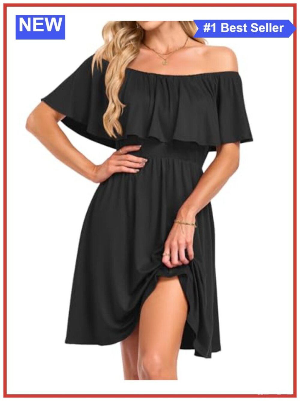 Off The Shoulder Summer Dress Casual Ruffle Floral Sundress